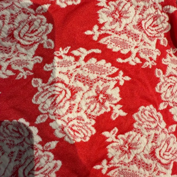 Janie and Jack Red and Cream Floral Dress - Picture 3 of 6